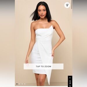 Lulus white strapless dress